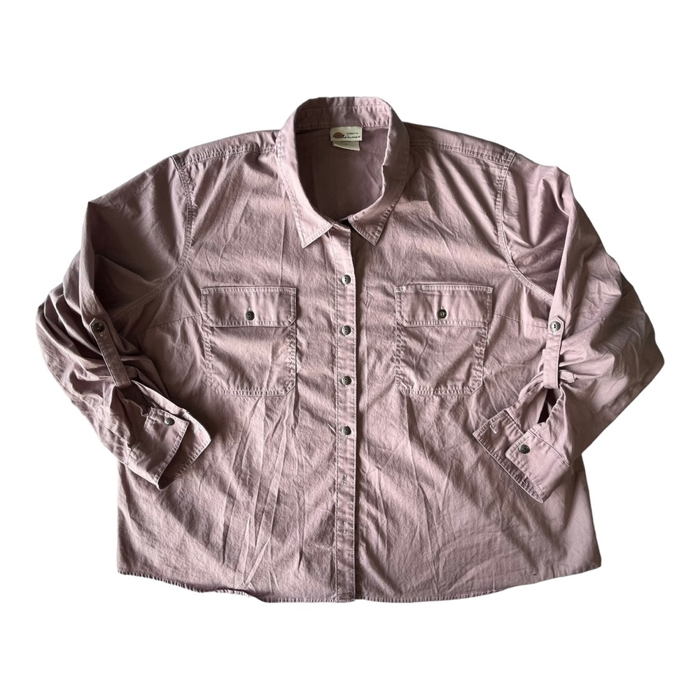 Dickies Women’s Long Sleeve Button Up Shirt, 3XL Plus Size - Picture 1 of 10